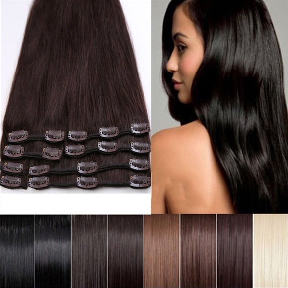 HUMAN HAIR CLIP IN EXTENSIONS
